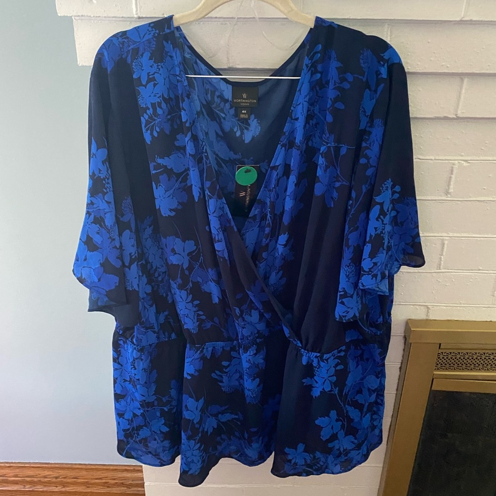 NWT Sz 4x Worthington Blouse